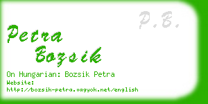 petra bozsik business card